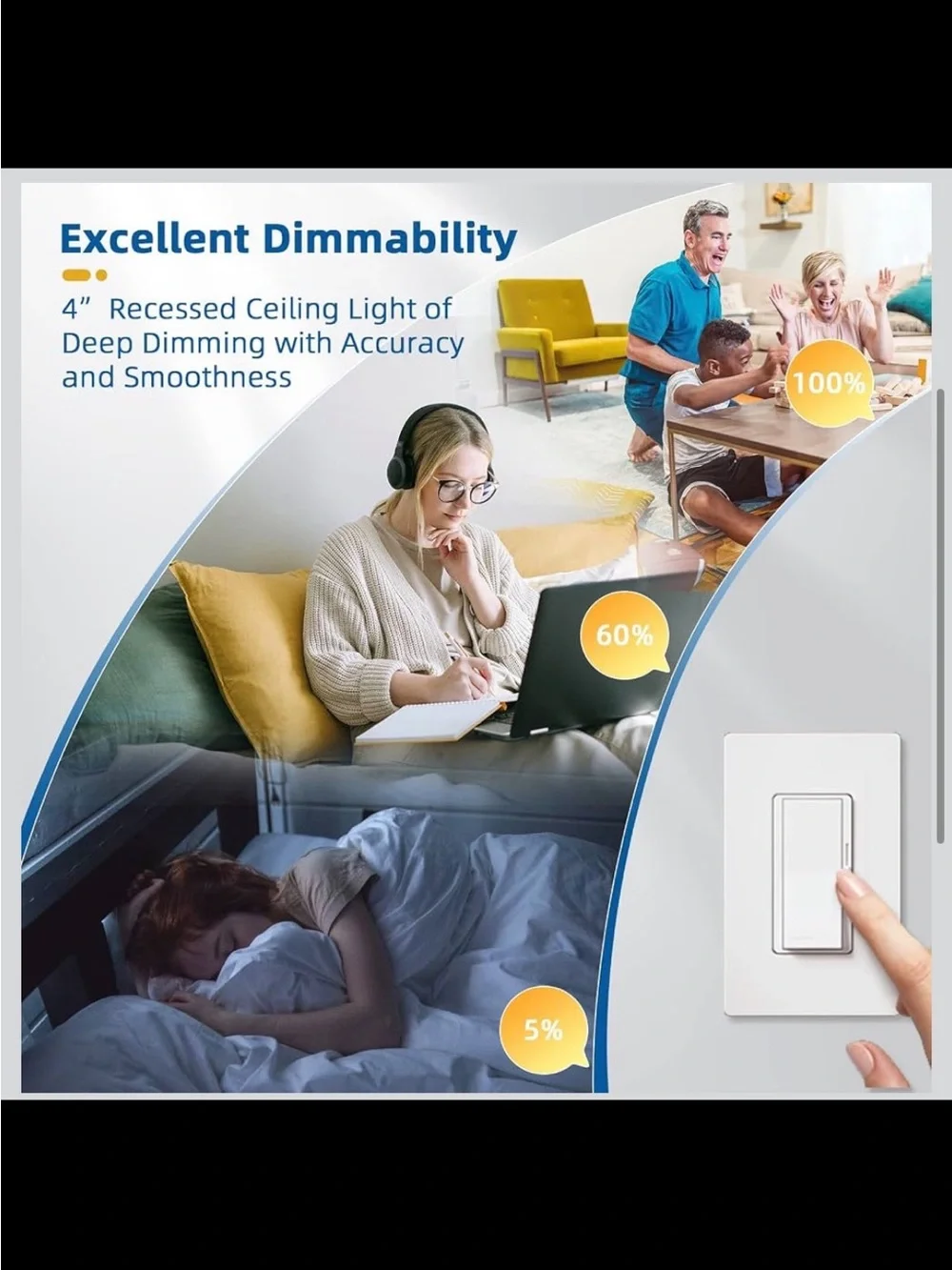 LTBLIGHT 12 Pack 4” Dimmable LED Recessed Lighting, 5000K - New in Box